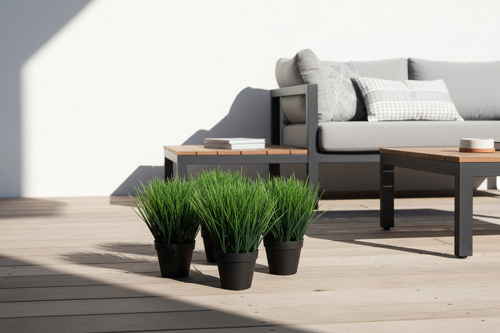 30cm Mondo Grass on Modern Australian Alfresco