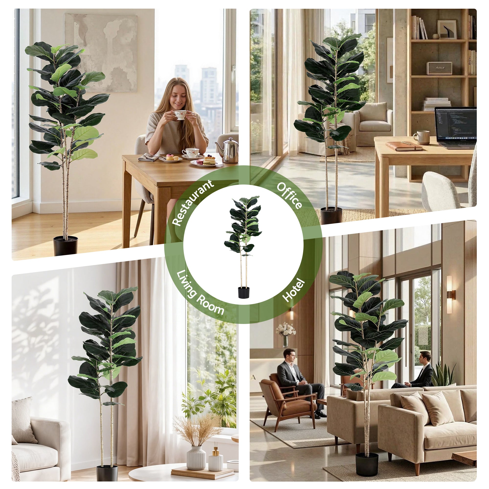 Studio Fiddle Leaf Fig Tree (UV Resistant) 150cm