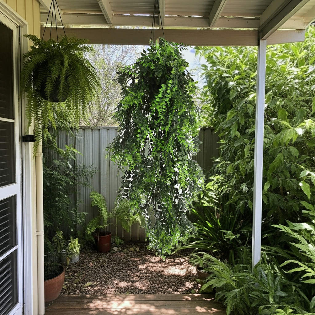 Artificial Hanging Mediterranean Fern Vine (UV Resistant and Fire Rated) 76cm - Faux Flora