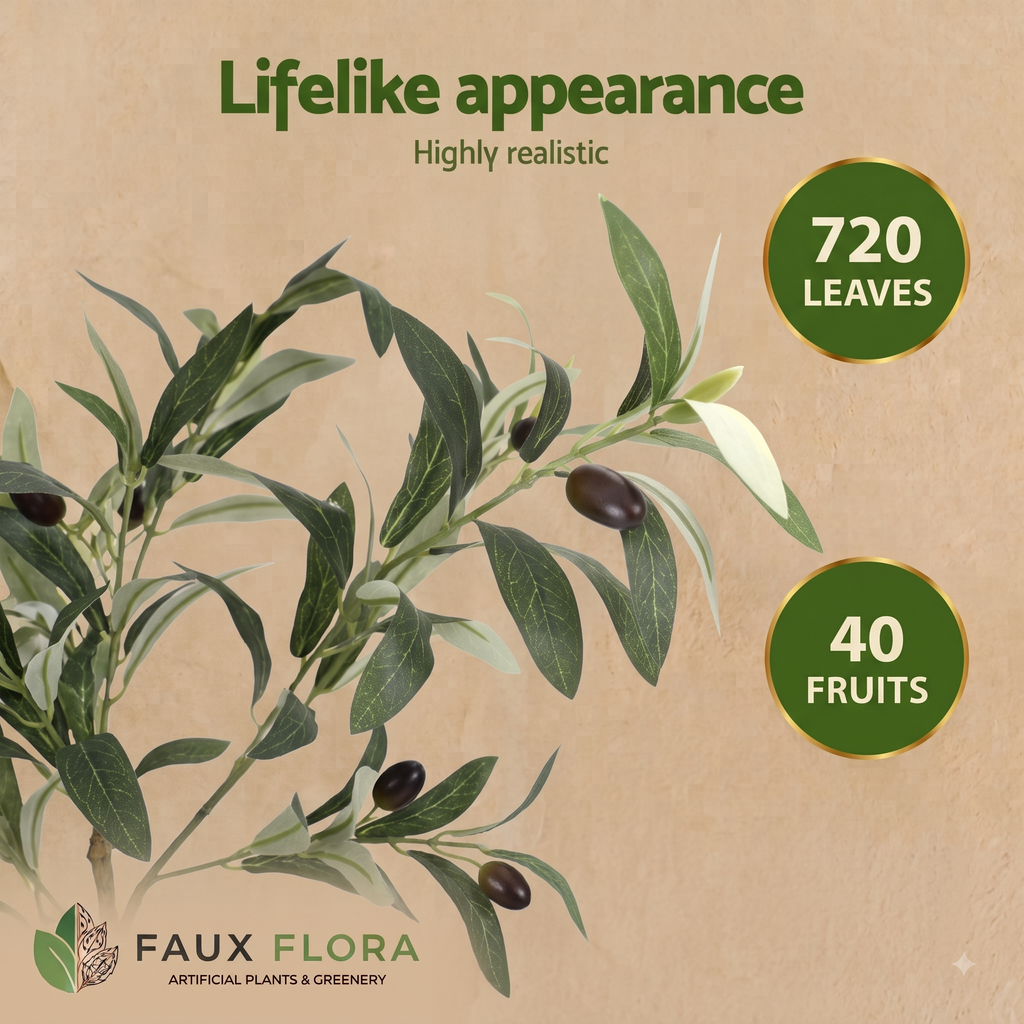 Grand Mediterranean Olive Tree (UV Resistant) 180cm