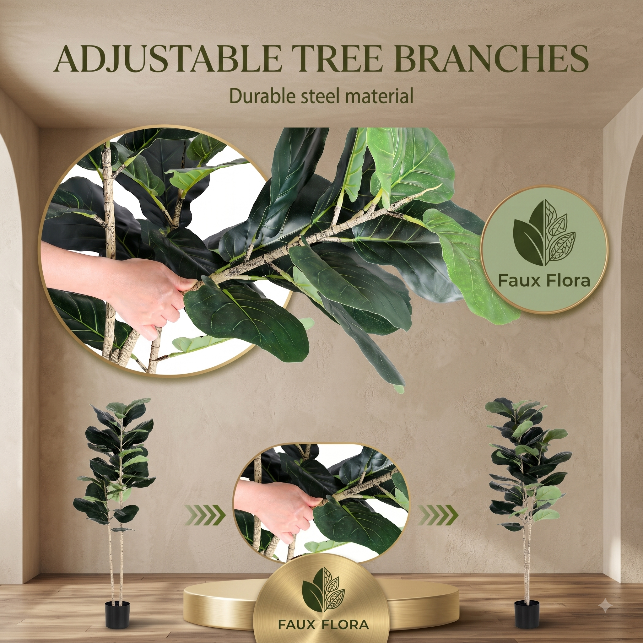 Studio Fiddle Leaf Fig Tree (UV Resistant) 150cm