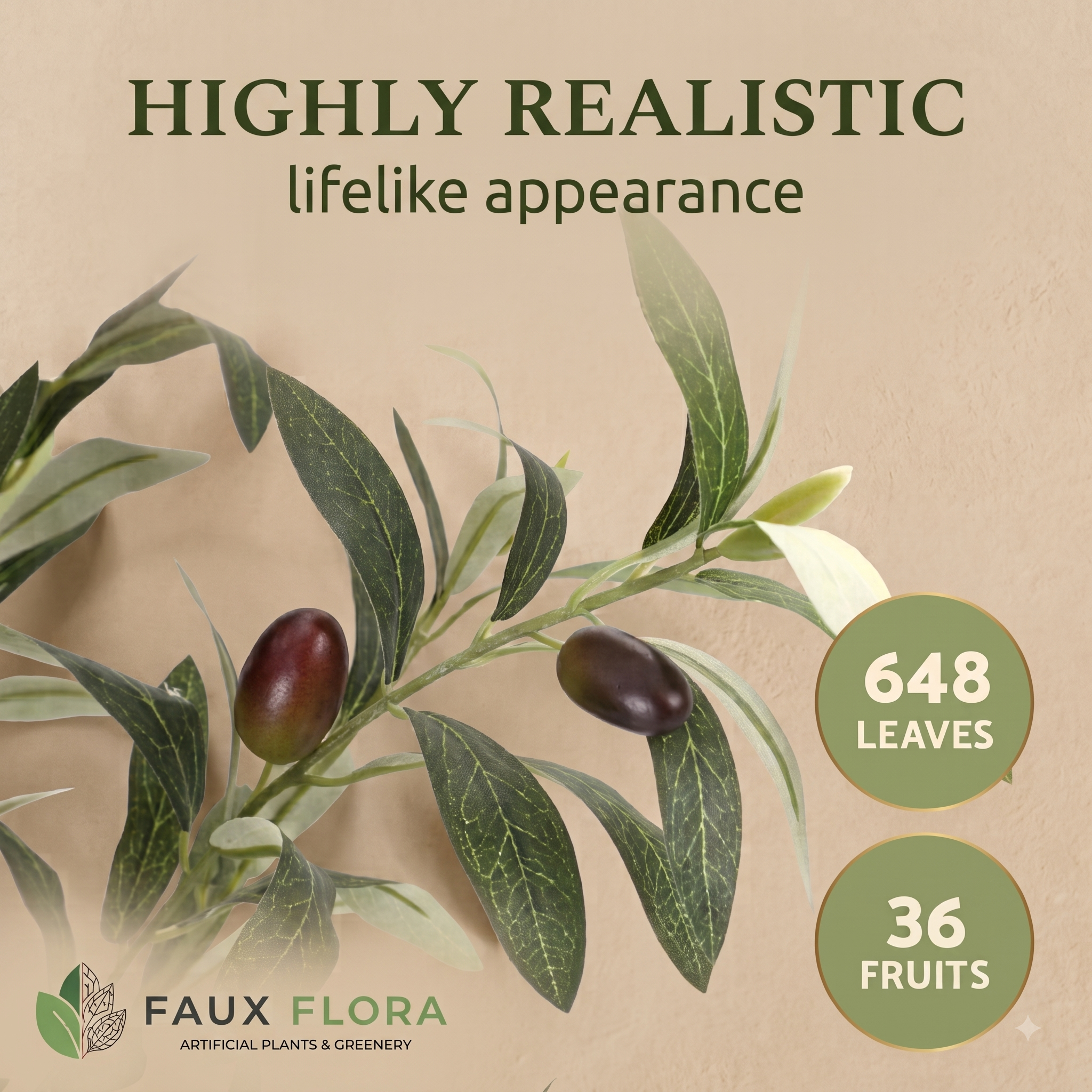 Mediterranean Olive Tree (UV Resistant) 155cm