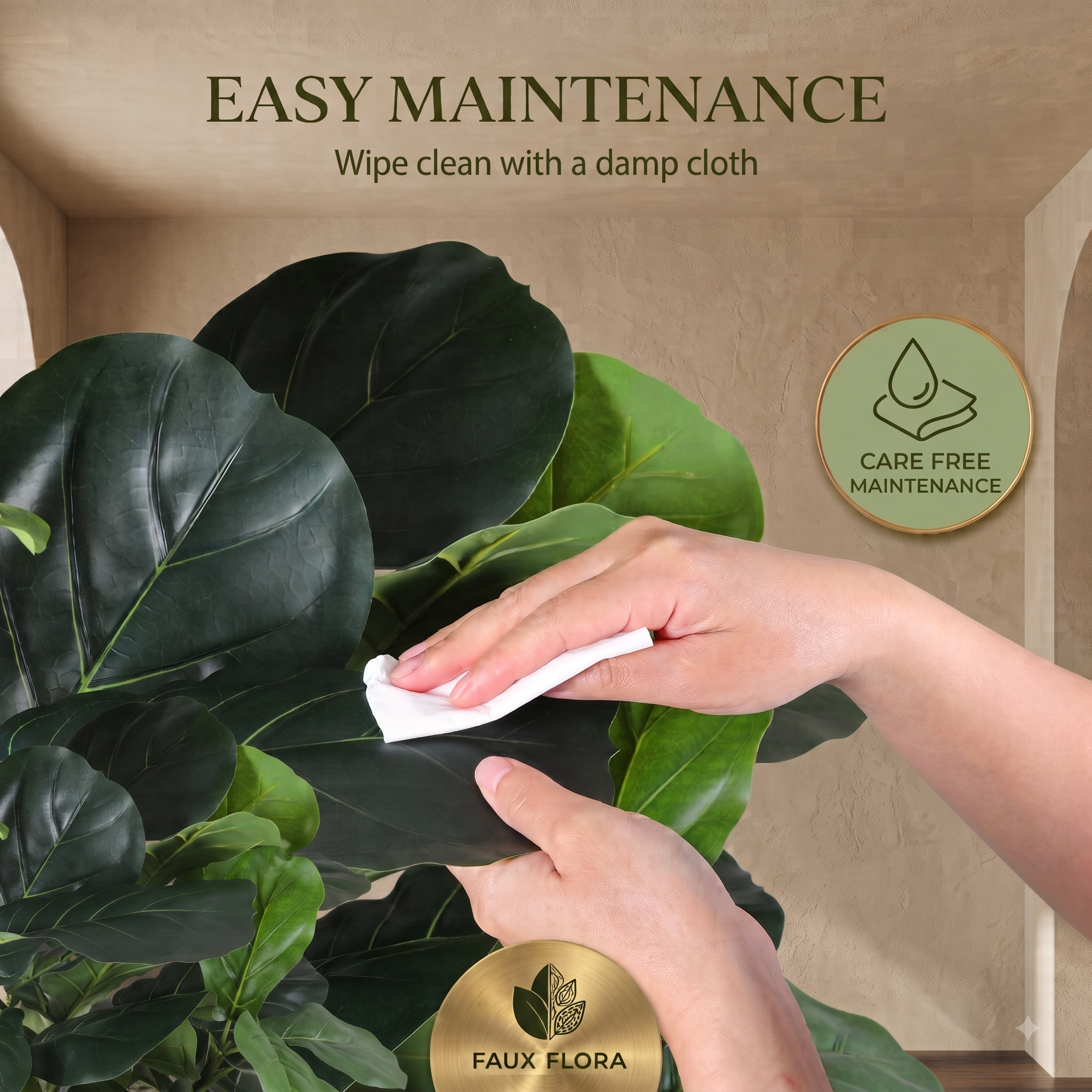 Grand Fiddle Leaf Fig Tree (UV Resistant) 180cm
