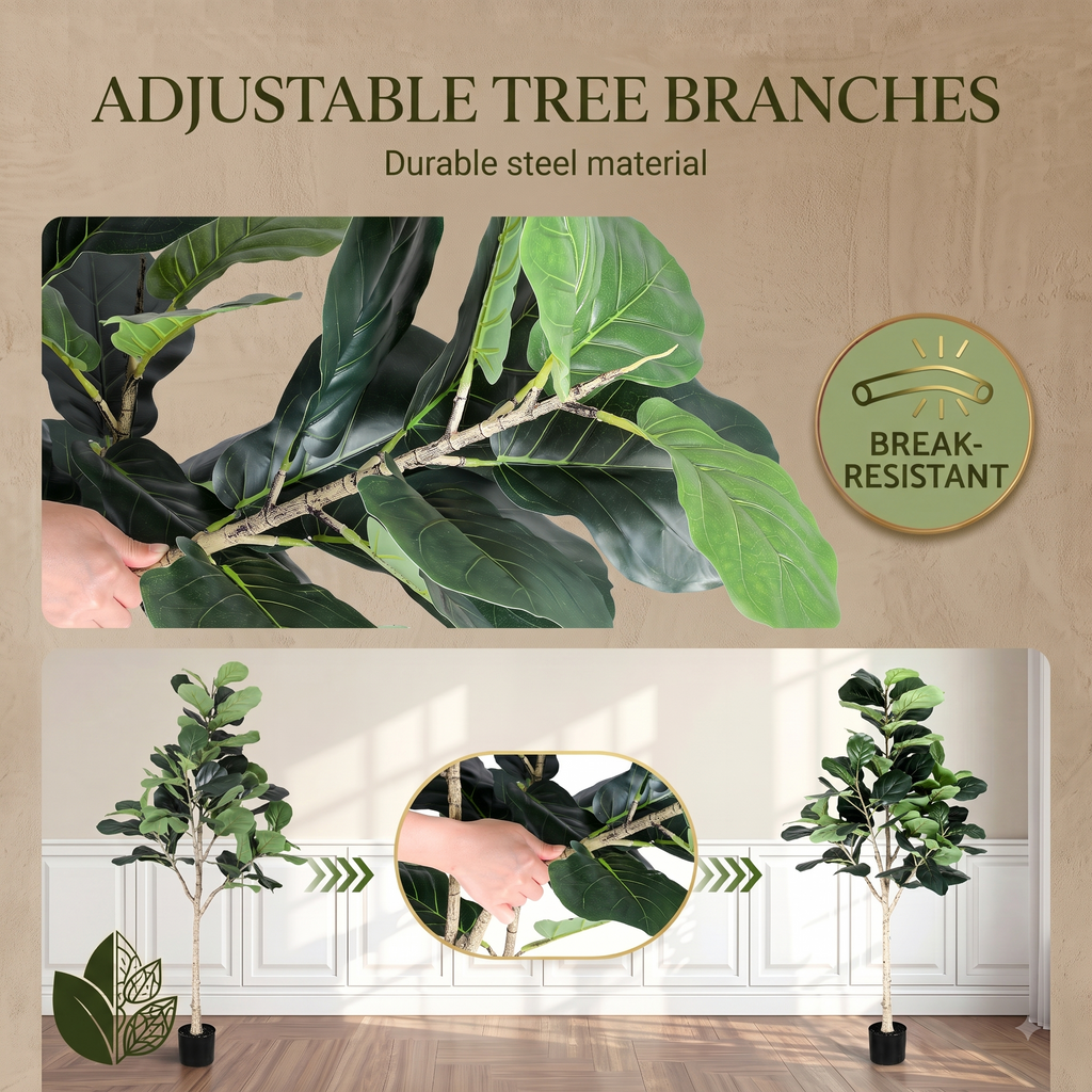Grand Fiddle Leaf Fig Tree (UV Resistant) 180cm