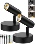 Rechargeable No Glare Indoor Plant Spotlight (2 Pack) | Wireless Accent Uplights with Remote