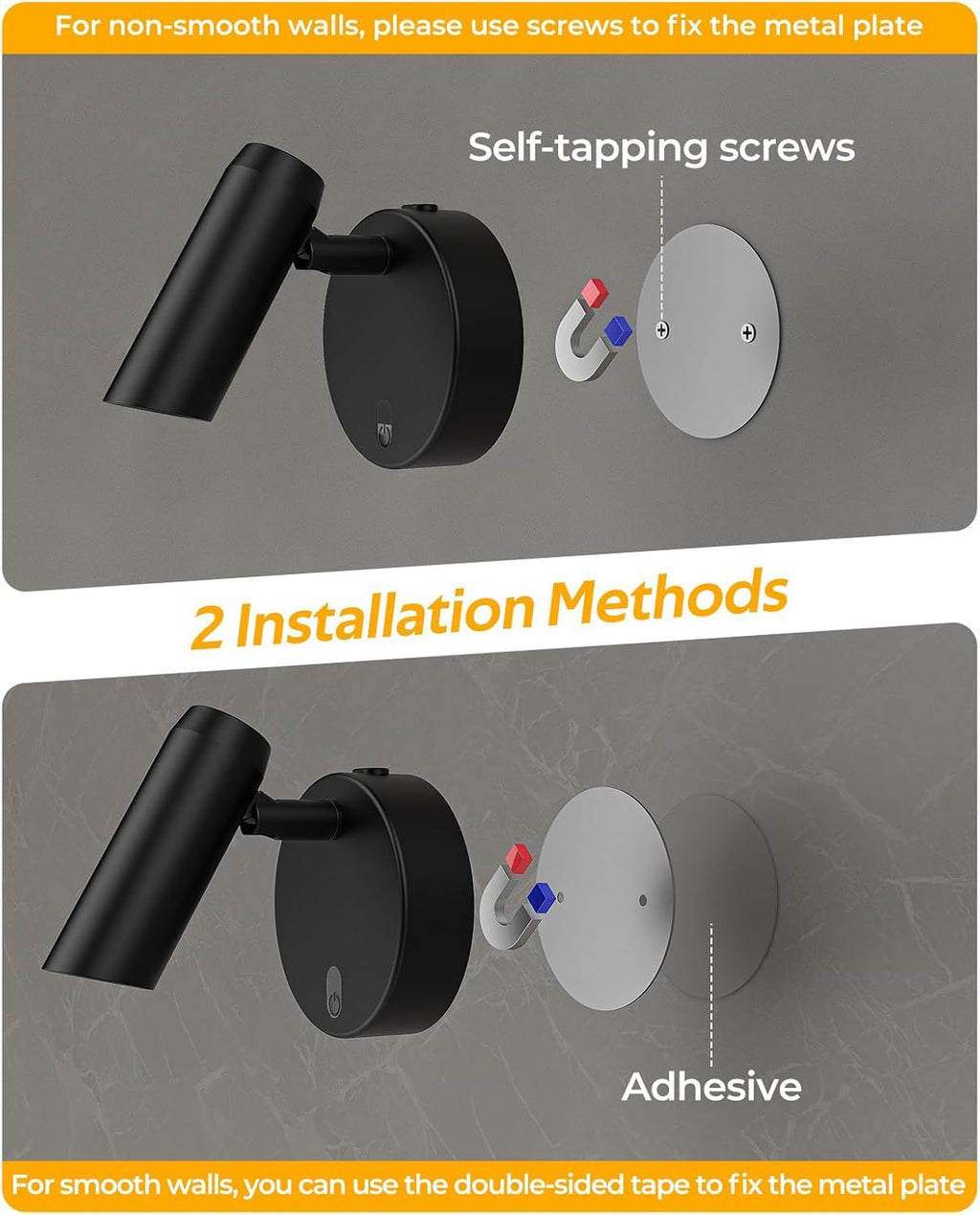 Rechargeable No Glare Indoor Plant Spotlight (2 Pack) | Wireless Accent Uplights with Remote