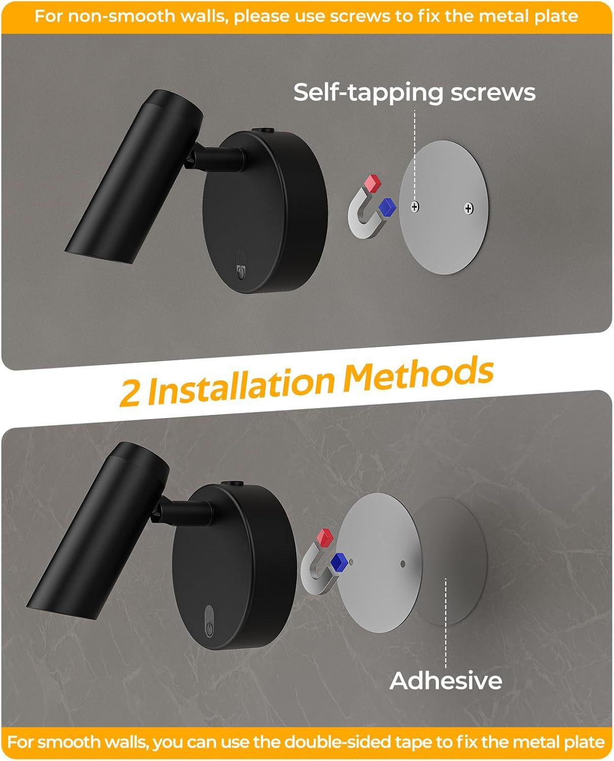 Rechargeable No Glare Indoor Plant Spotlight (2 Pack) | Wireless Accent Uplights with Remote
