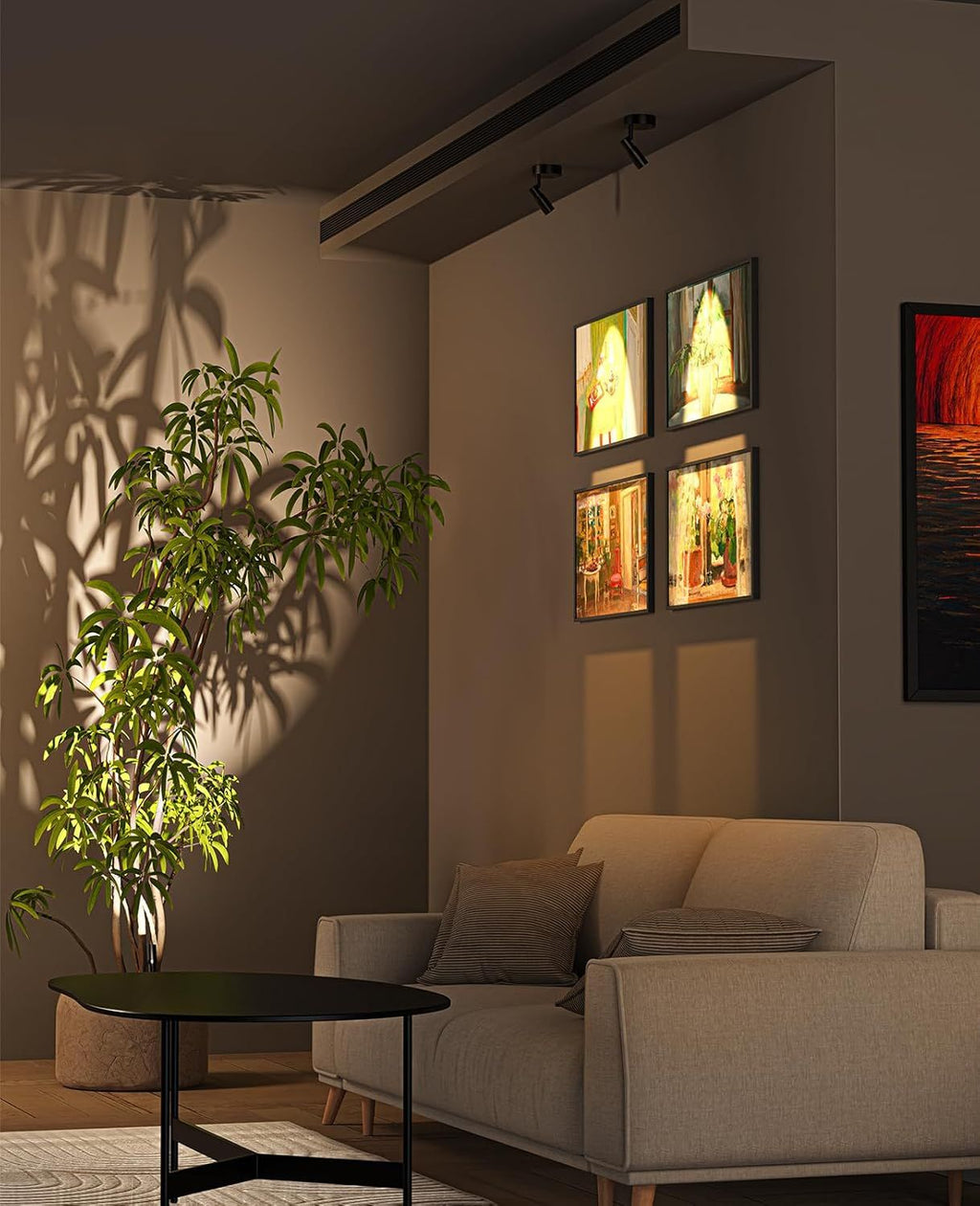 Rechargeable Zoomable Plant Spotlight (2 Pack) | Wireless Focus Uplights with Remote