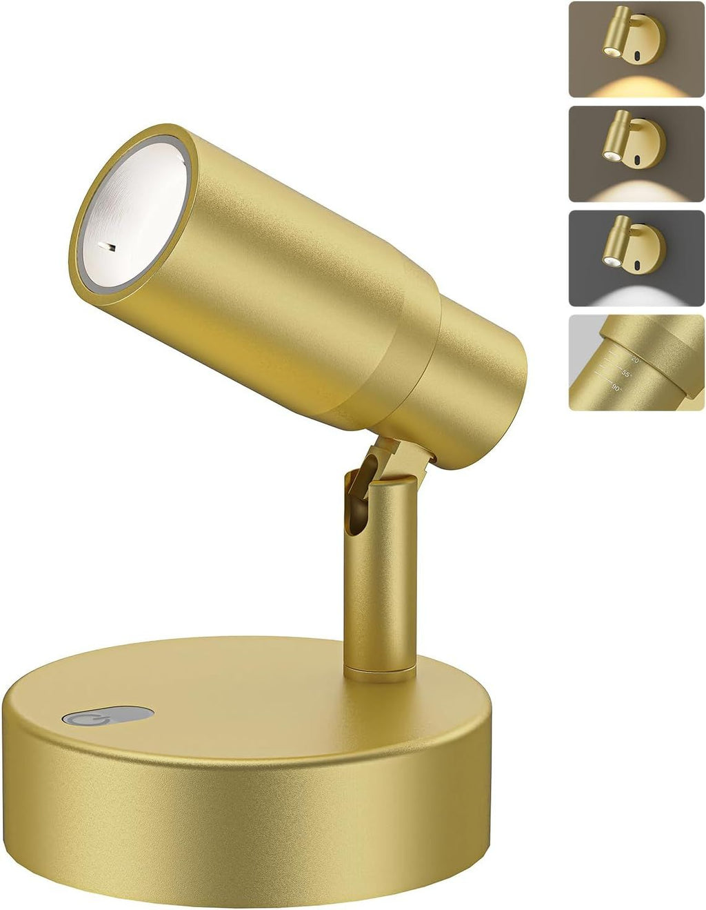 Rechargeable Zoomable Plant Spotlight (Light Gold) | Wireless Focus Uplight with Remote