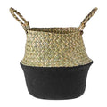 Small Handwoven Natural Seagrass Belly Basket (Small - 20cm x 22cm) | Foldable Plant Pot Cover