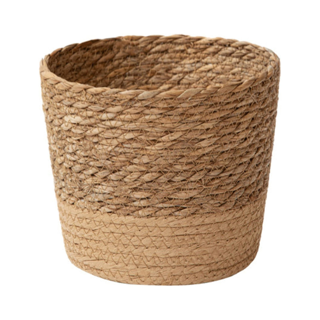Medium Handwoven Seagrass Planter Basket (Medium - 17.5cm x 12cm) | Lined Boho Plant Pot Cover
