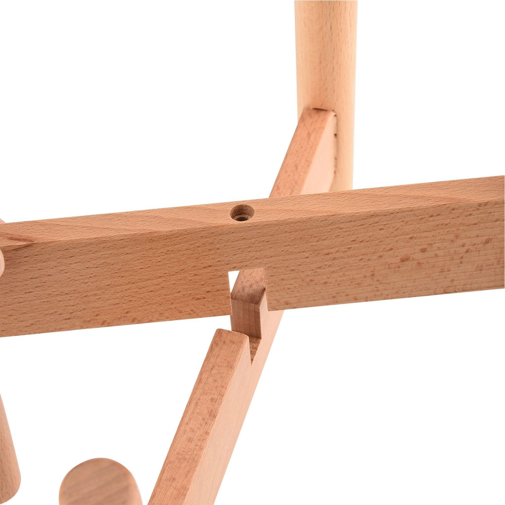 Mid-Century Solid Wood Plant Stand (18cm Inner Diameter) | Elevated Floor Planter Holder