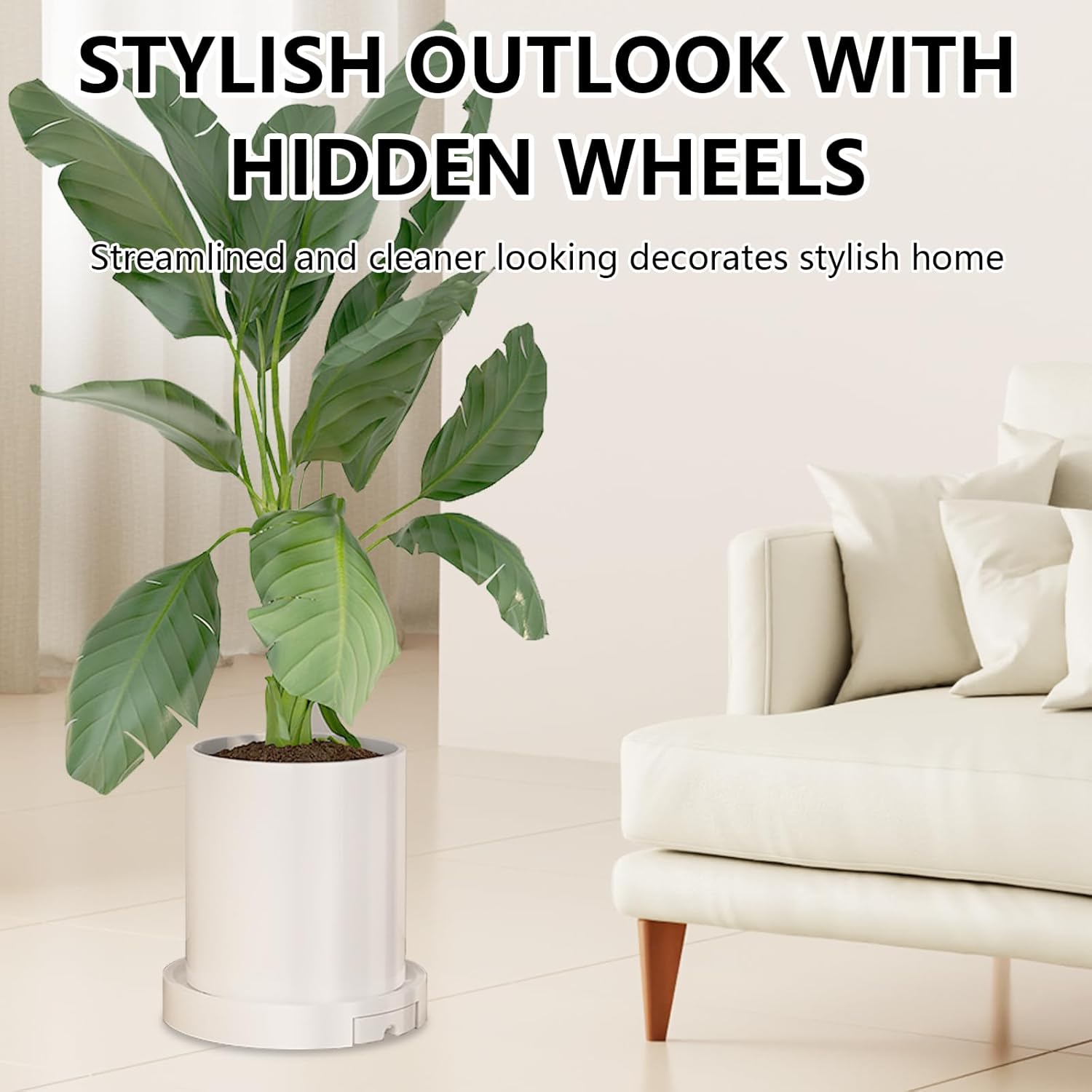 Rolling Plant Stand with 360° Wheels 26cm