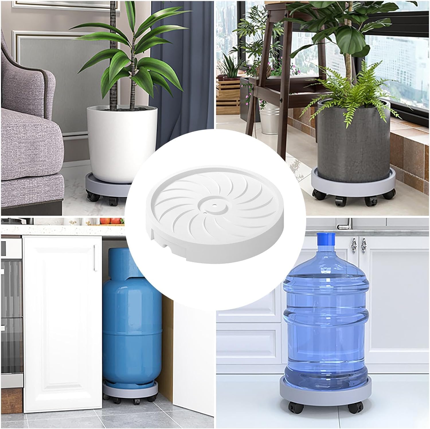 Rolling Plant Stand with 360° Wheels Pack (Pack of 2) 26cm