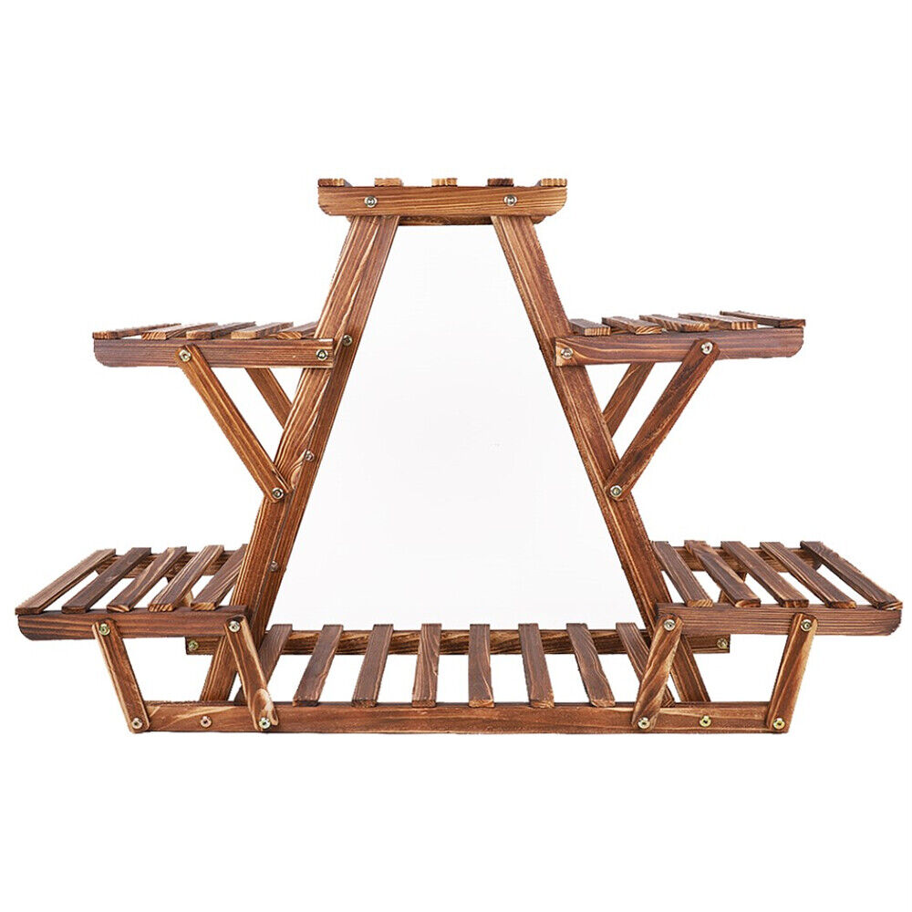 Wooden 6 Tier Plant Stand A-Frame Flower Pot Display Organiser