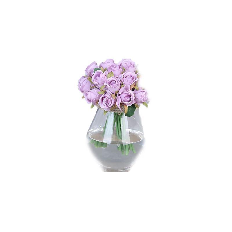 Set of twelve white Silk Rose artificial flowers from Faux Flora, ideal for home décor and garden arrangements