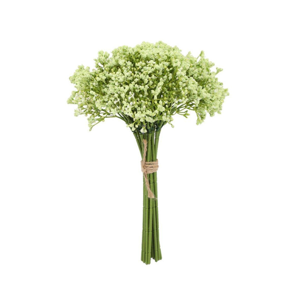 Set of sixteen green artificial foam full star flowers wedding bouquet by Faux Flora, ideal for home and garden decor.