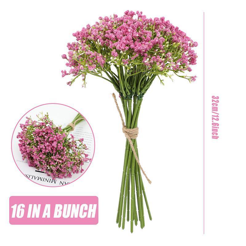 Artificial Foam Full Star Flowers Wedding Bouquet (Set of Sixteen) - Pink