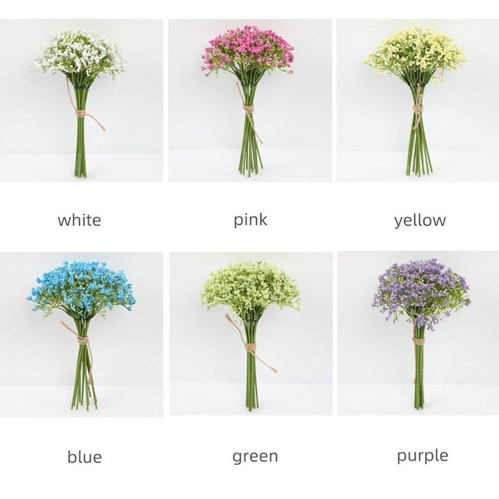 Set of sixteen pink artificial foam star flowers wedding bouquet by Faux Flora, perfect for home and garden decor.