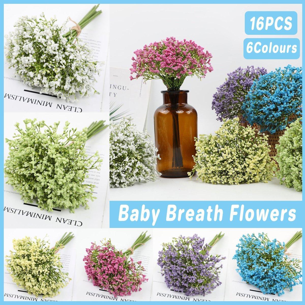 Artificial Foam Full Star Flowers Wedding Bouquet (Set of Sixteen) - Purple