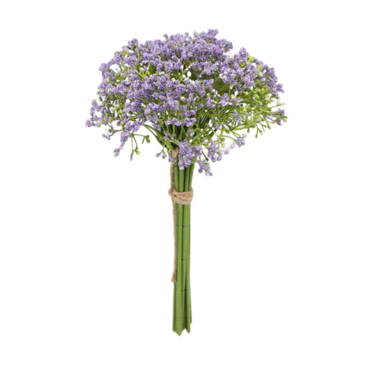 Artificial Foam Full Star Flowers Wedding Bouquet (Set of Sixteen) - Purple