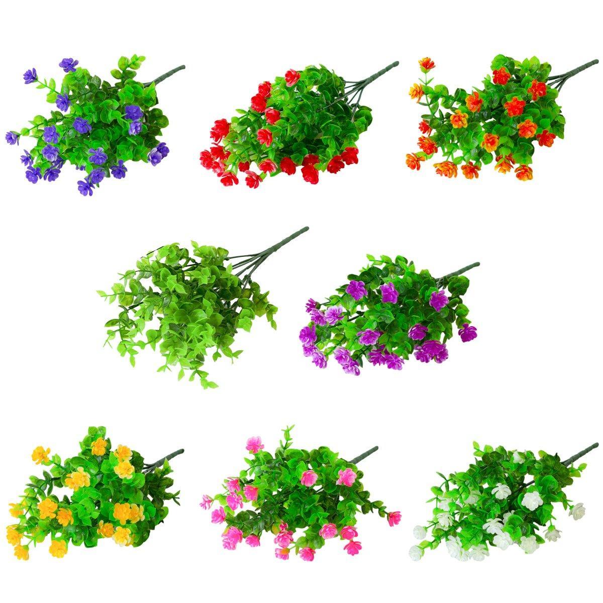 Artificial Camellia Flowers (Set of Eight)