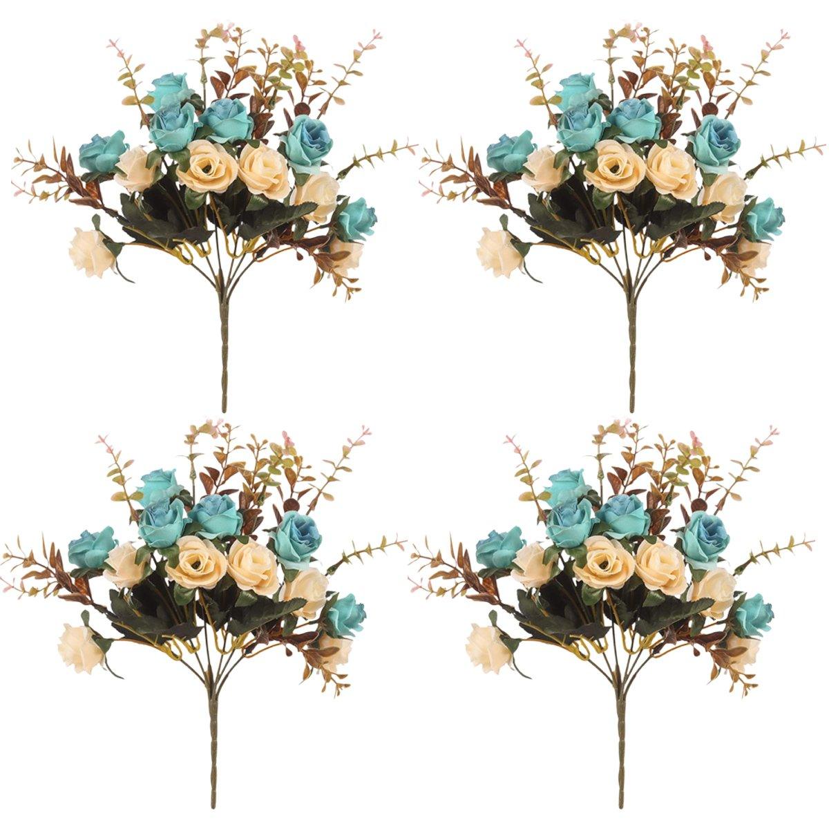 Artificial Silk Flowers (Set of Four)