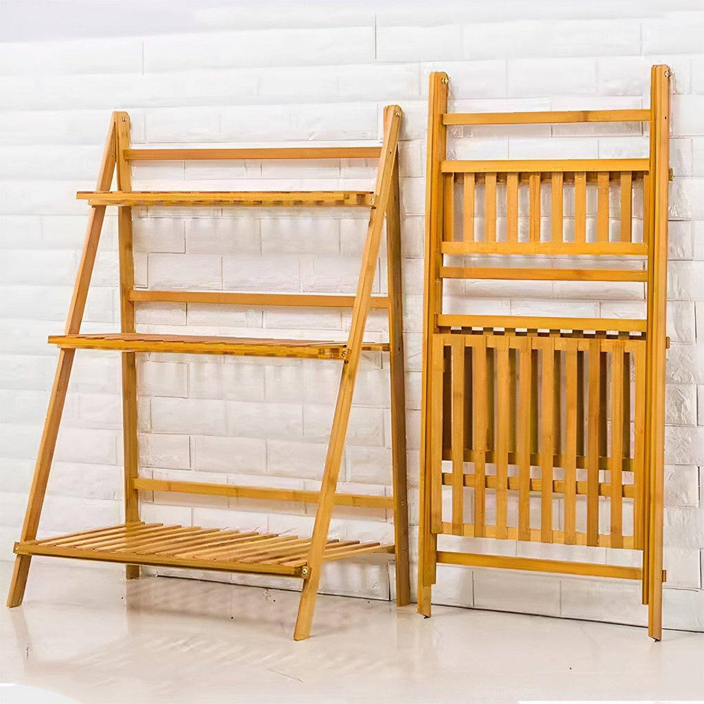 3-Tier Foldable Wooden Plant Stand