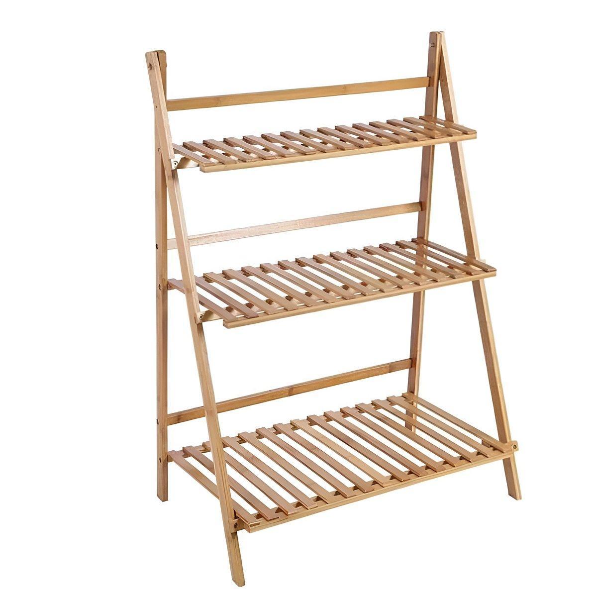 3-Tier Foldable Wooden Plant Stand