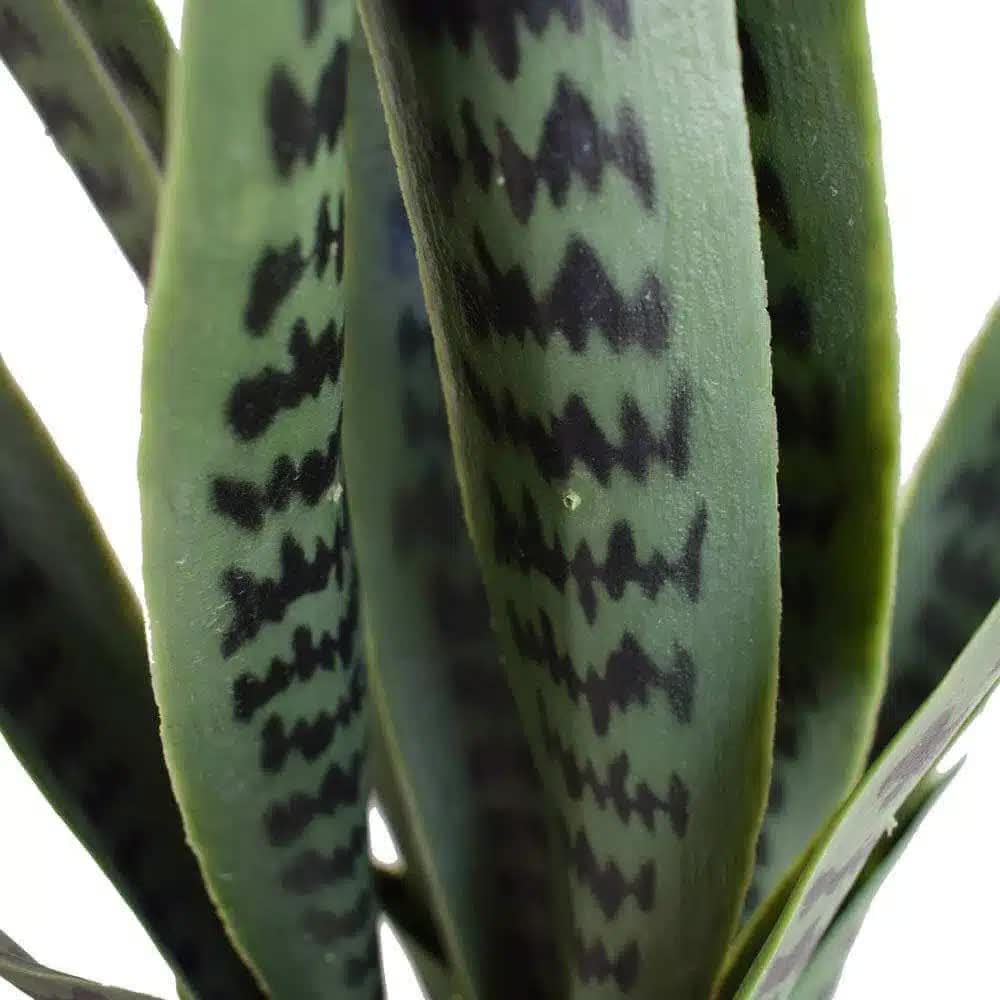 Artificial Snake Plant Sansevieria by Faux Flora, 60cm, UV resistant, realistic-looking artificial tree for home and garden decor.