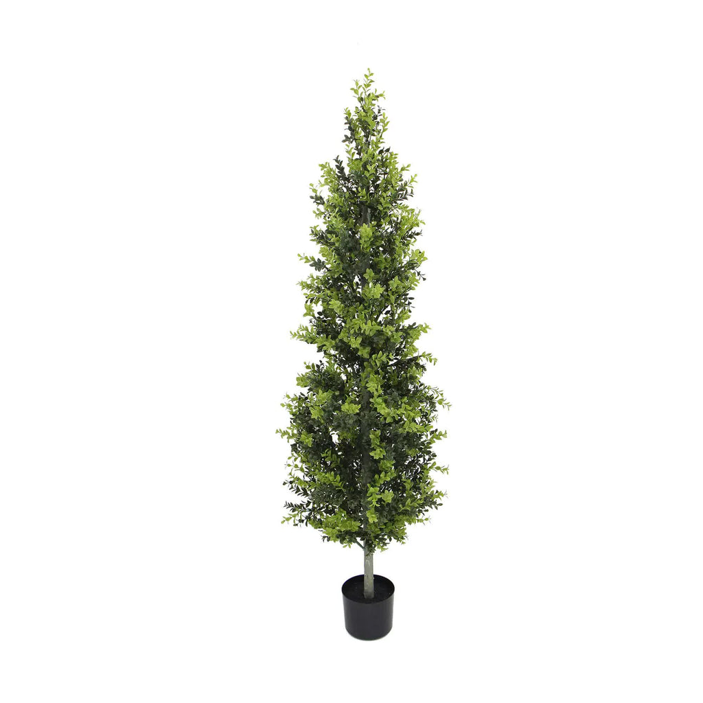 Artificial potted topiary tree by Faux Flora, UV resistant 150cm tall, suitable for home and garden decor.