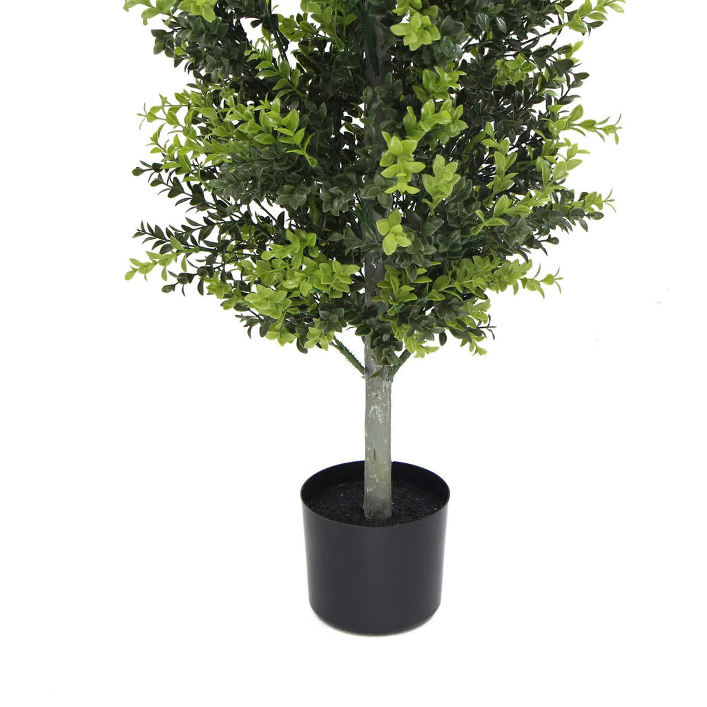 Artificial potted topiary tree by Faux Flora, UV resistant, 150cm tall, ideal for home and garden decor.