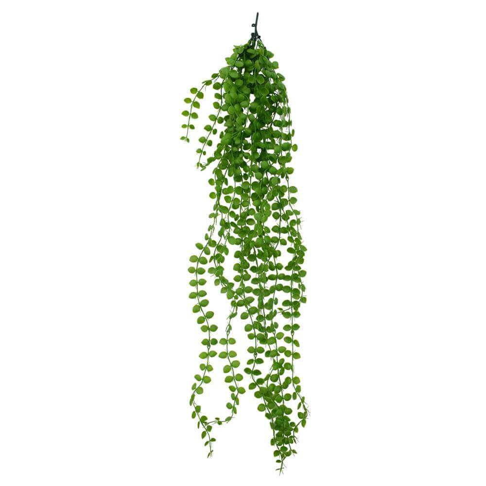 Artificial hanging pearl plant by Faux Flora, UV resistant 90cm long, suitable for home and garden decor.