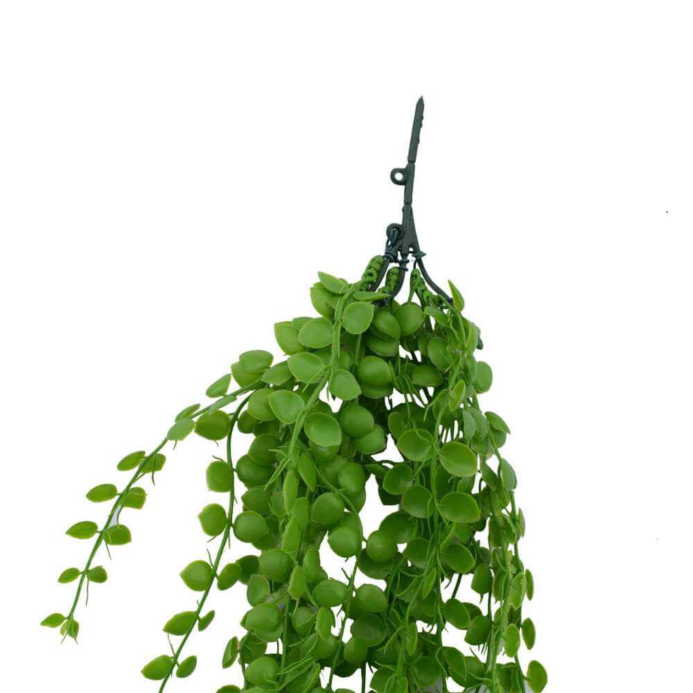Artificial hanging pearl plant from Faux Flora, UV resistant, 90cm long, ideal for home and garden decor.