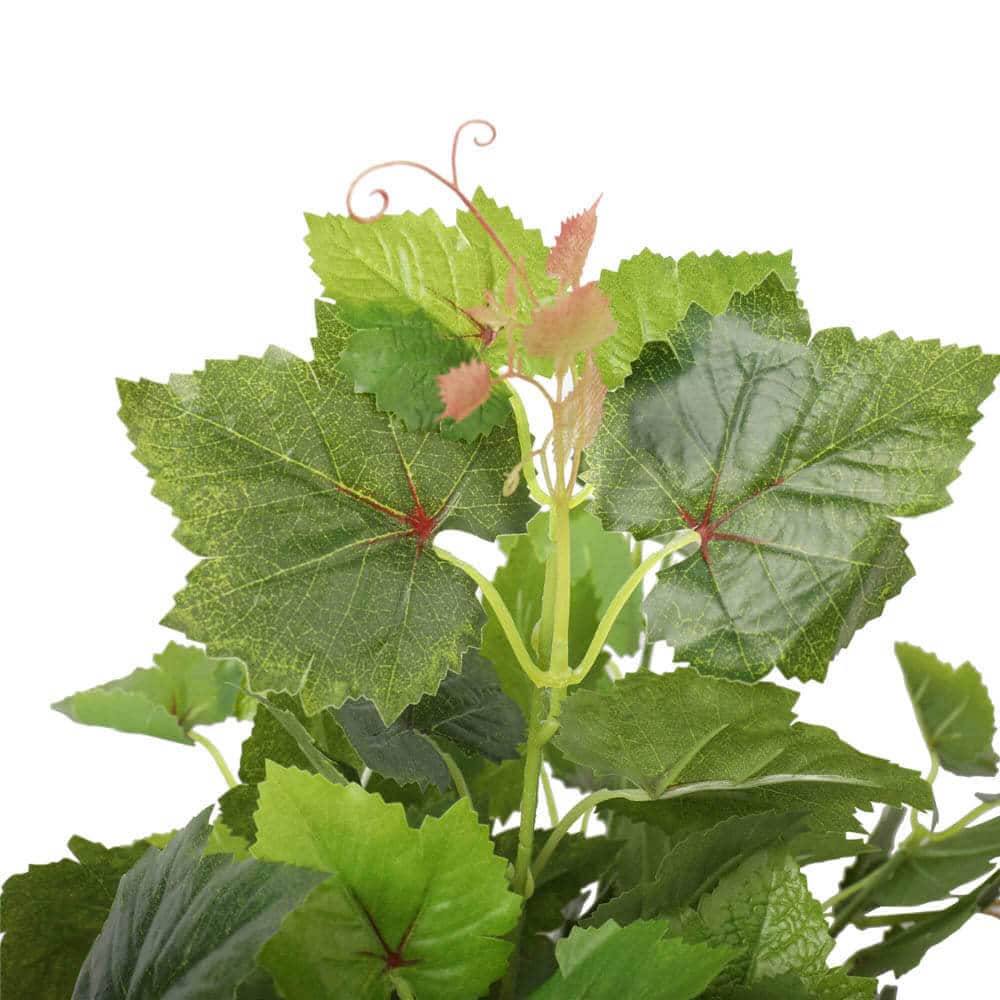 Artificial potted grape vine tree by Faux Flora, 70cm tall, with lush green leaves in a decorative pot for home or garden decor.