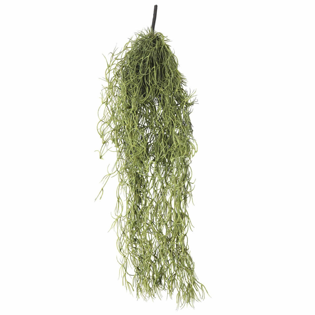Artificial hanging air plant with Spanish moss, 60cm length, faux flora brand, natural-looking home decor for indoor garden displays.