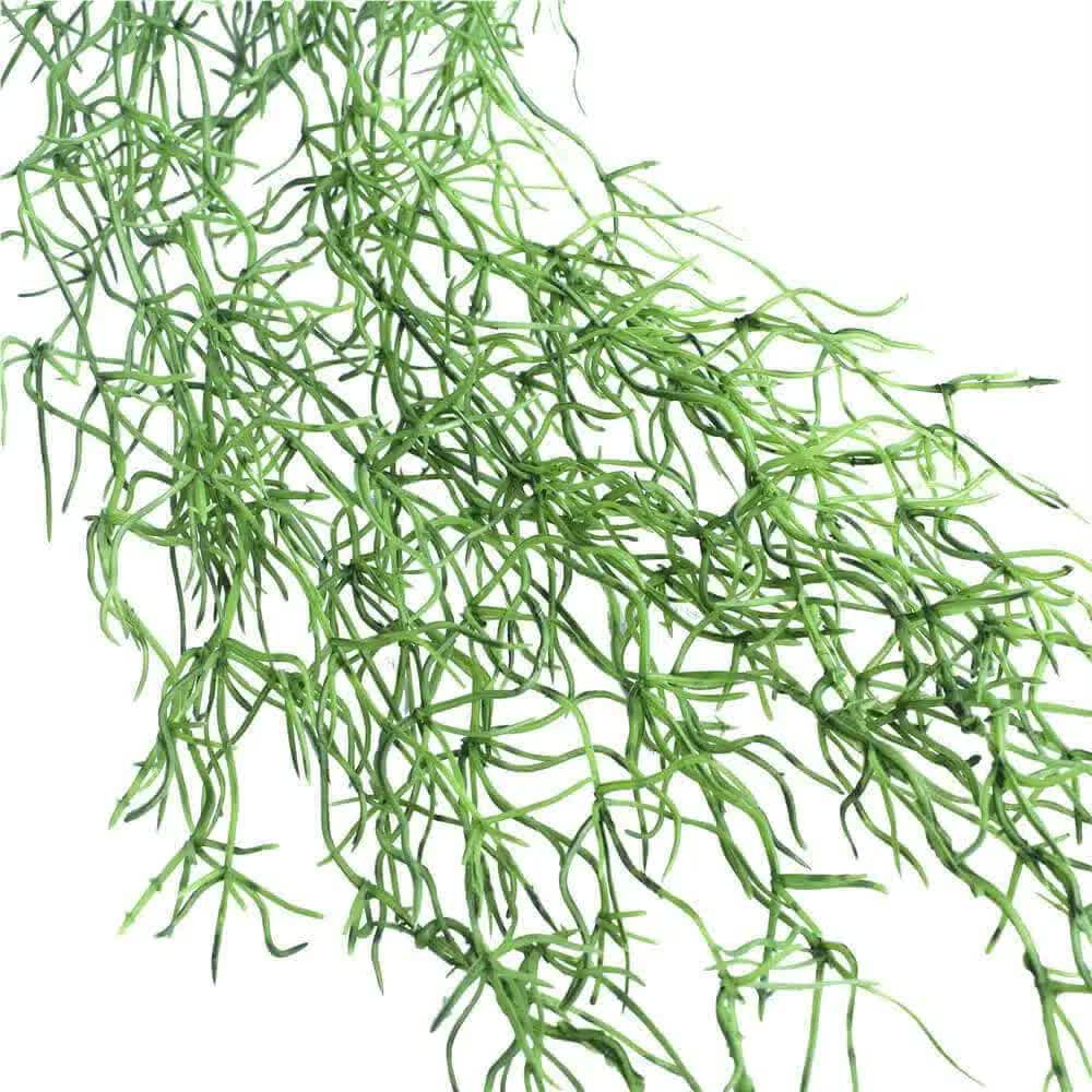 Artificial hanging air plant with Spanish moss, 120cm long, from Faux Flora, ideal for home and garden decor.