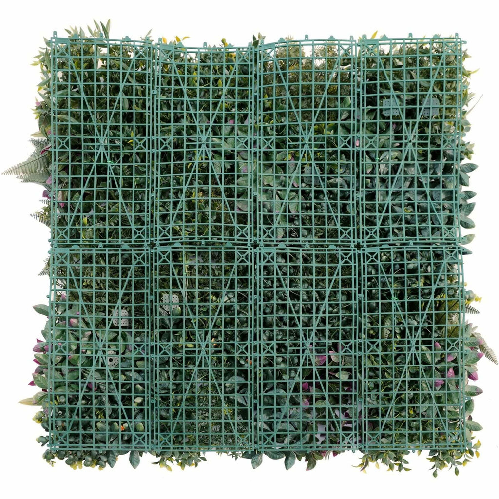 Faux Flora luxury country fern recycled vertical garden panel, UV resistant artificial wall plant, 100cm x 100cm for home decor