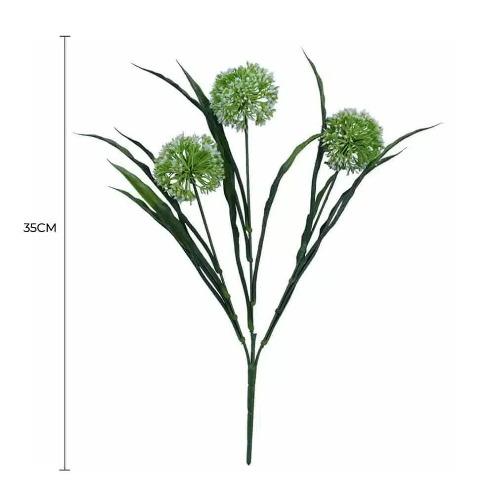 Artificial white hydrangea stem from Faux Flora, 35cm, featuring lush, UV-resistant faux flowers for home and garden decor.