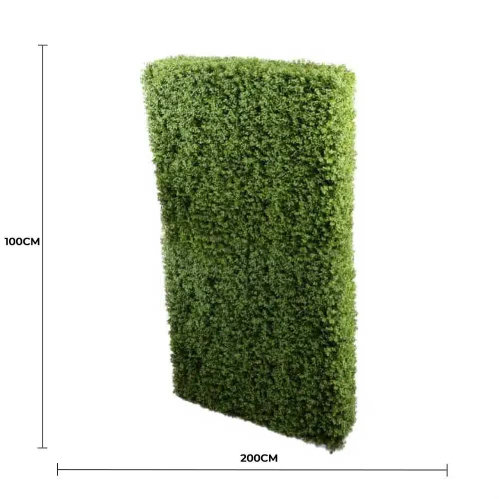 Faux Flora Deluxe Portable Buxus Hedge, UV resistant, 100cm x 200cm, artificial hedge for home and garden landscaping.