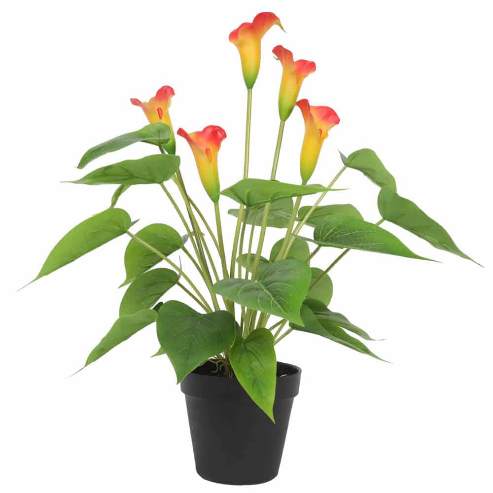 Potted Real Touch Peace Lily (Orange) 56cm