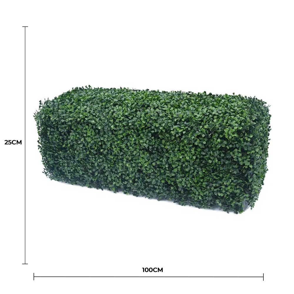 Portable Boxwood Hedge (UV Resistant) 25cm x 100cm
