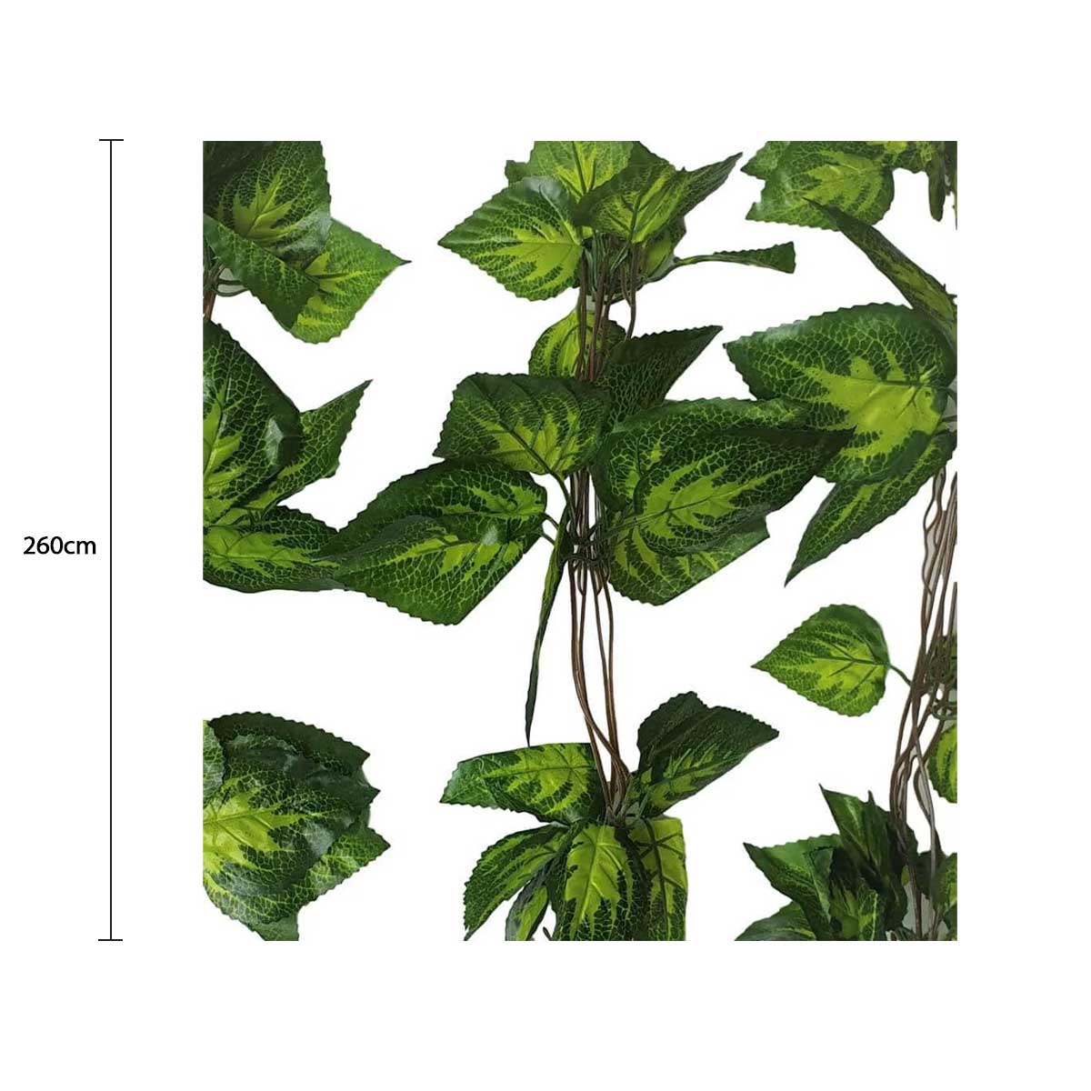 Set of five 260cm artificial pothos ivy hanging vines by Faux Flora, realistic faux plants for home and garden decor.