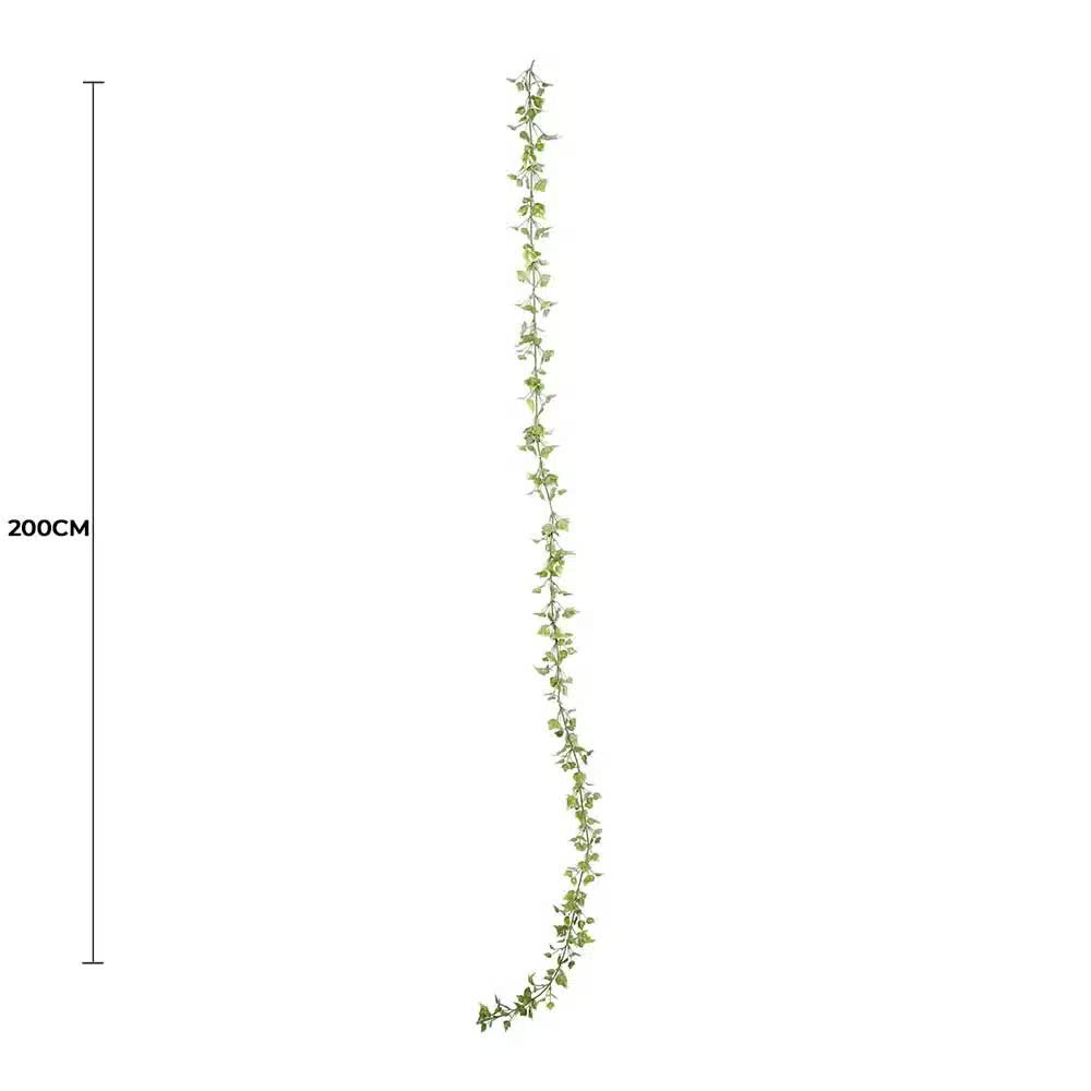 Artificial hanging English ivy garland by Faux Flora, UV resistant, 200cm long, perfect for home and garden decor.
