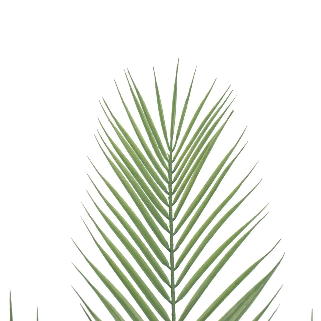 Small artificial Areca palm plant by Faux Flora, 80cm tall, potted for home and garden decor.