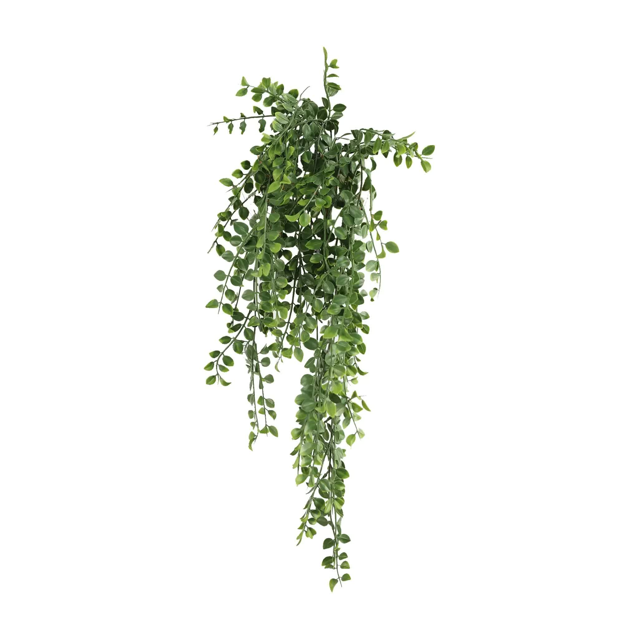 Dark green artificial hanging pearls garland from Faux Flora, 79cm, UV resistant and fire rated for home and garden decor.