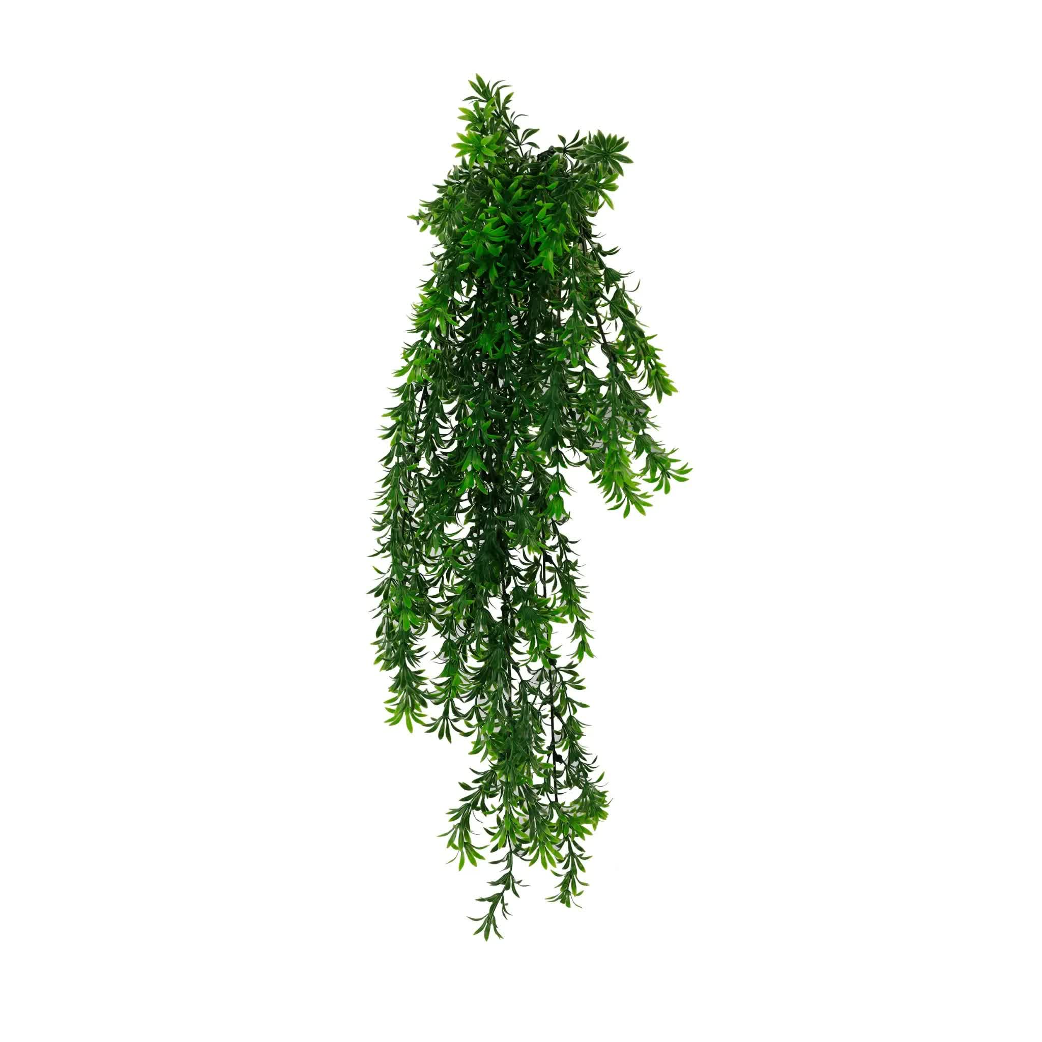 Artificial hanging willow leaf garland from Faux Flora, UV resistant and fire rated, 76cm long for home and garden decor.