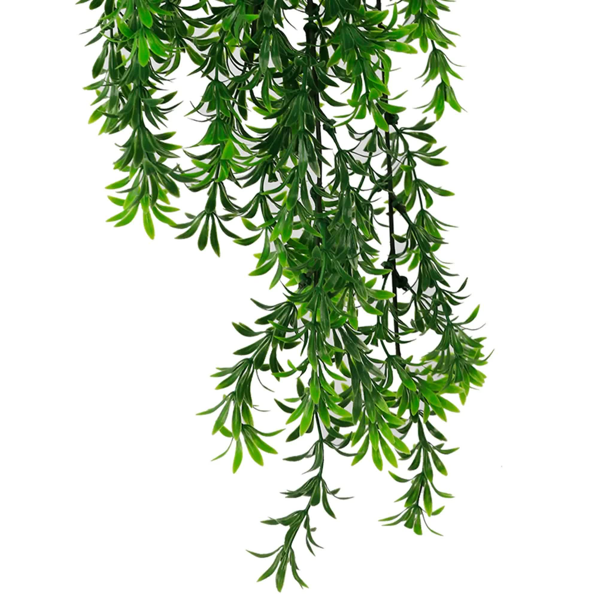 Artificial hanging willow leaf garland by Faux Flora, UV resistant and fire rated, 76cm long for home and garden decor.