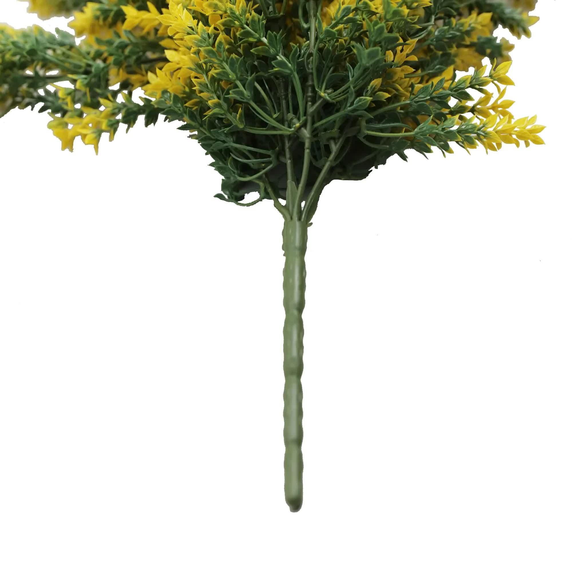 Artificial hanging yellow and green willow leaf garland by Faux Flora, 76cm, UV resistant and fire rated for home and garden decor.