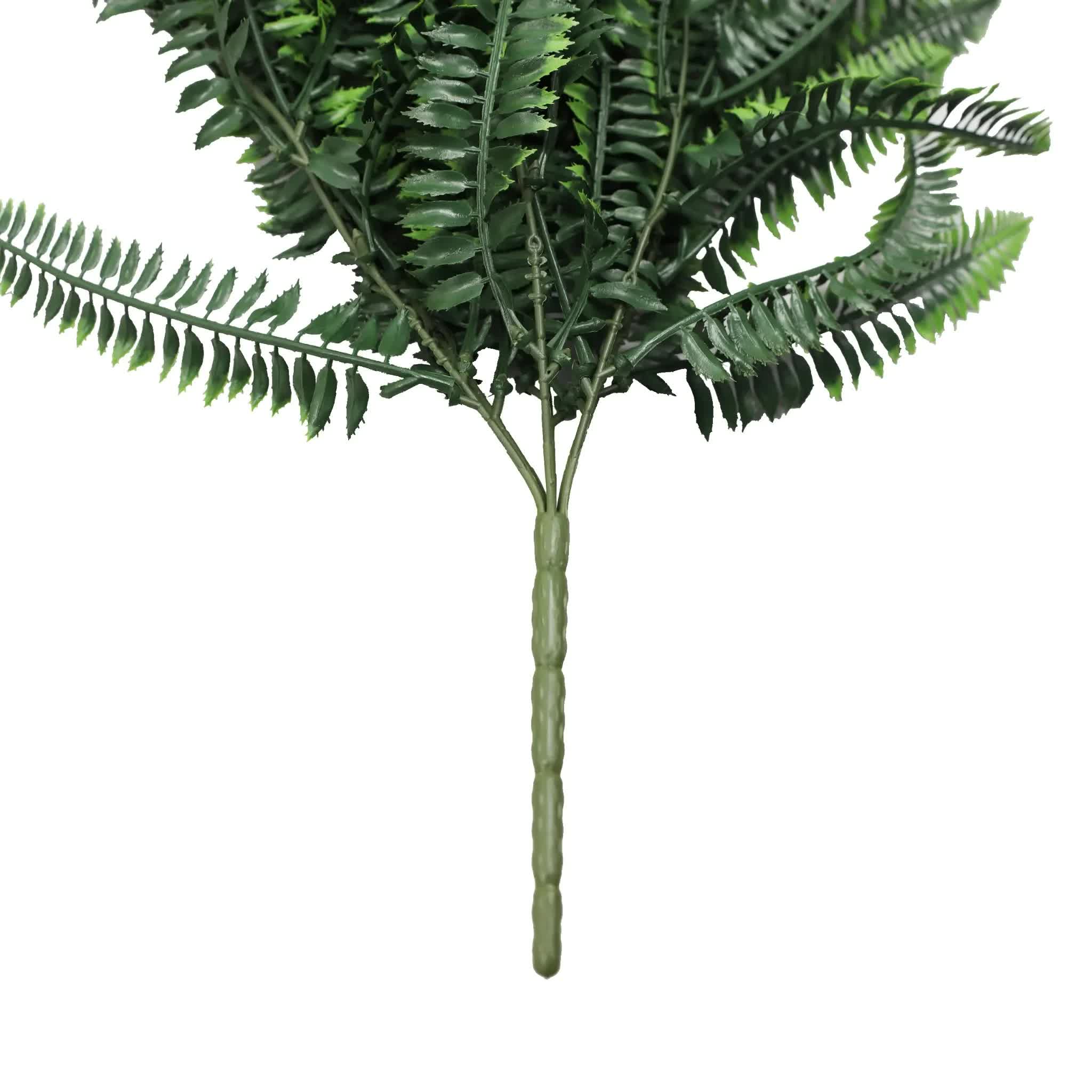 Artificial Boston Fern Garland by Faux Flora, 84cm, dense, lush, UV resistant, fire rated hanging plant for home and garden decor.
